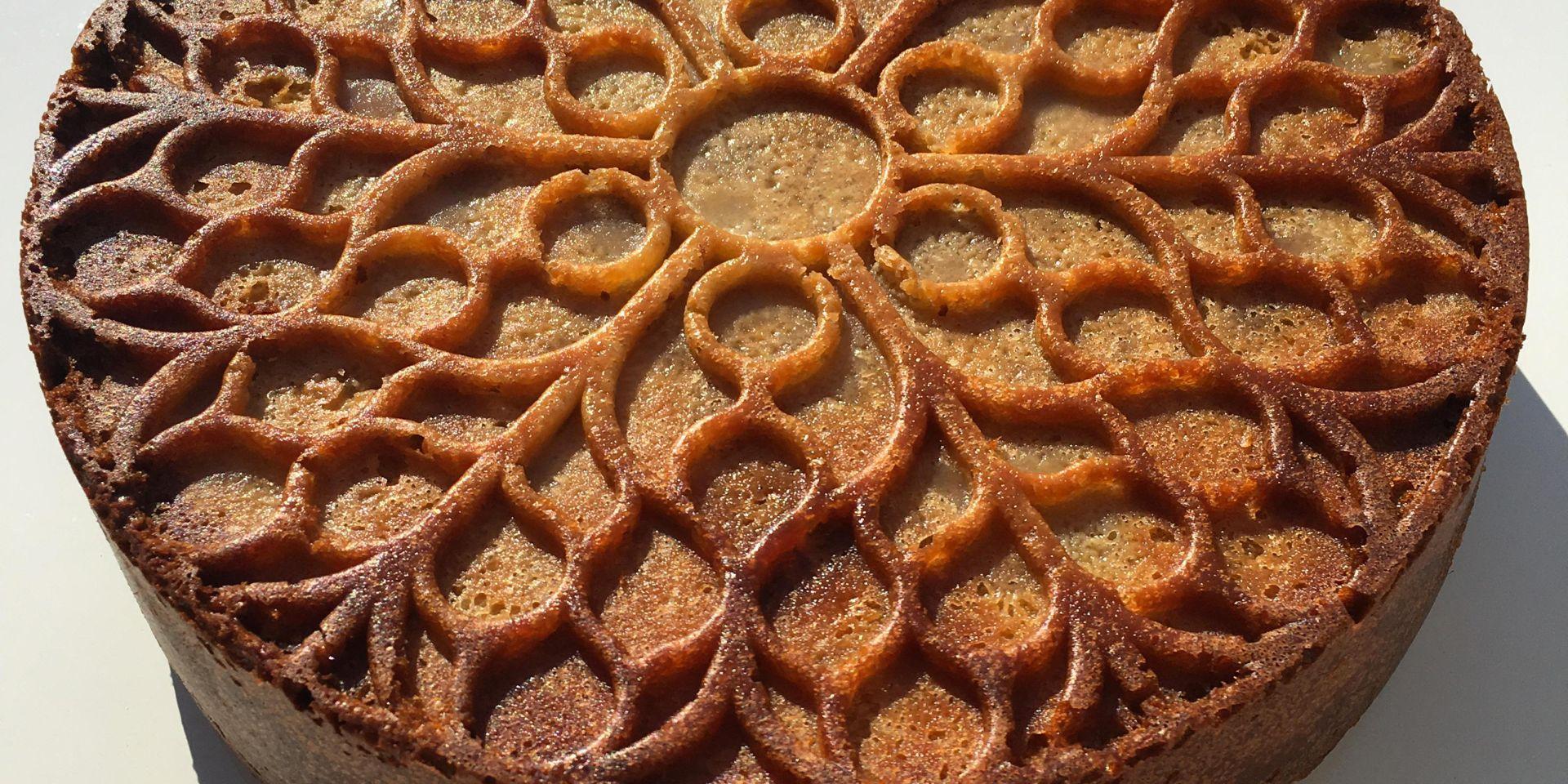 Gâteau La Mandarelle en forme de rosace de la cathédale