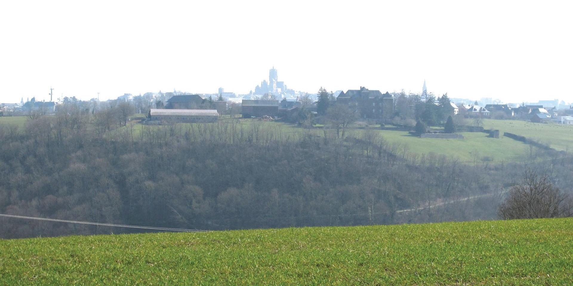 Vue sur la cathédrale depuis Olemps, sur une autre colline